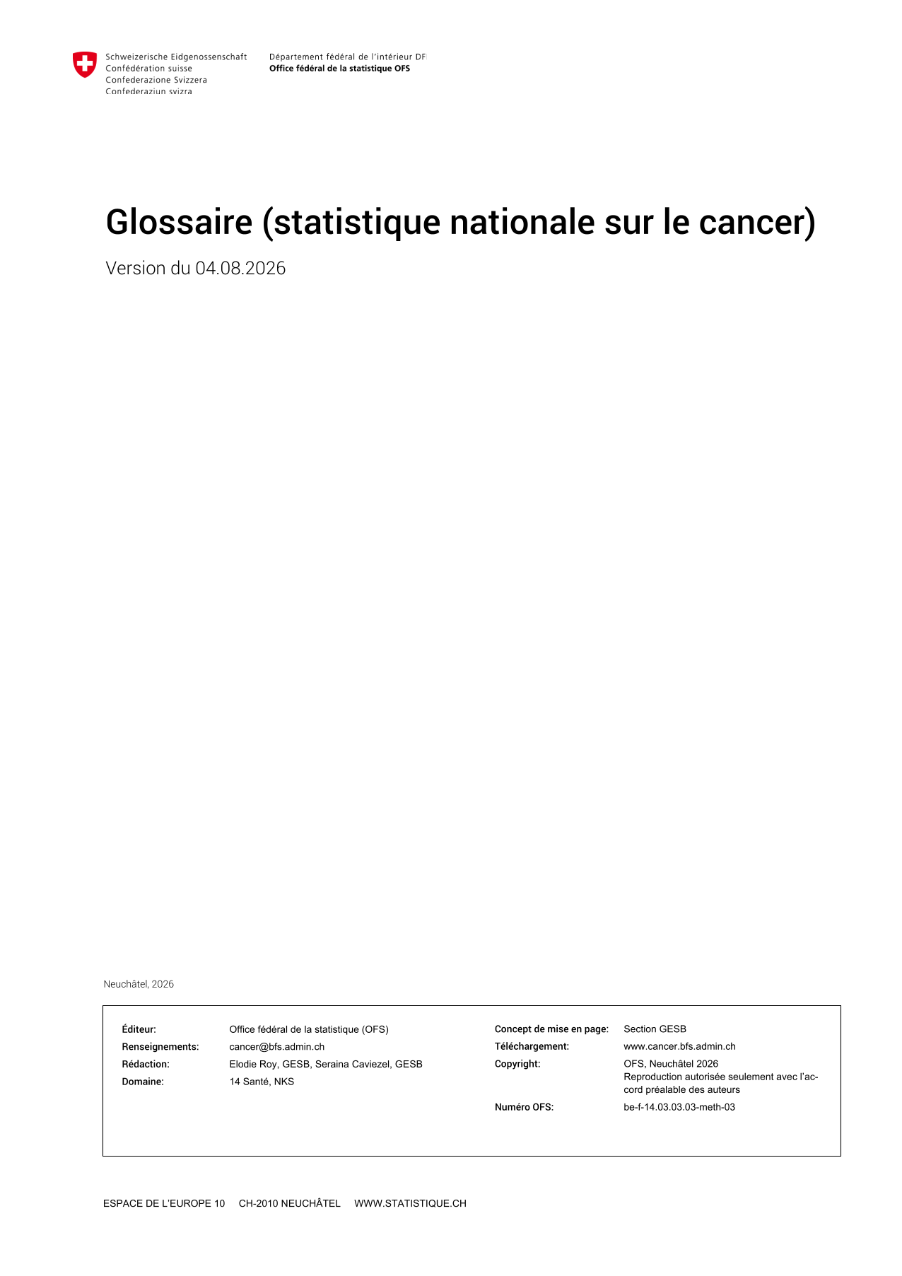 Glossaire (Statistique nationale sur le cancer)
