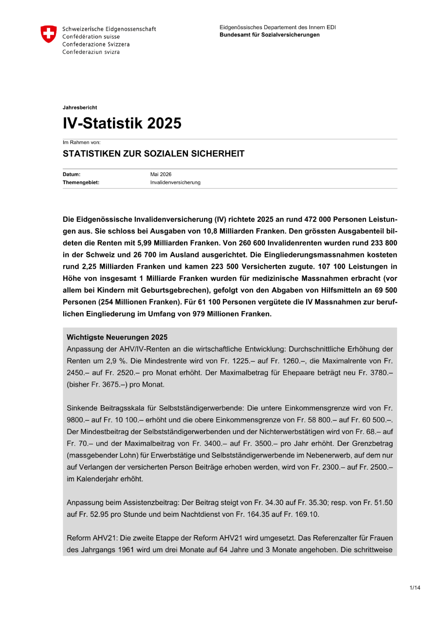 IV-Statistik 2025