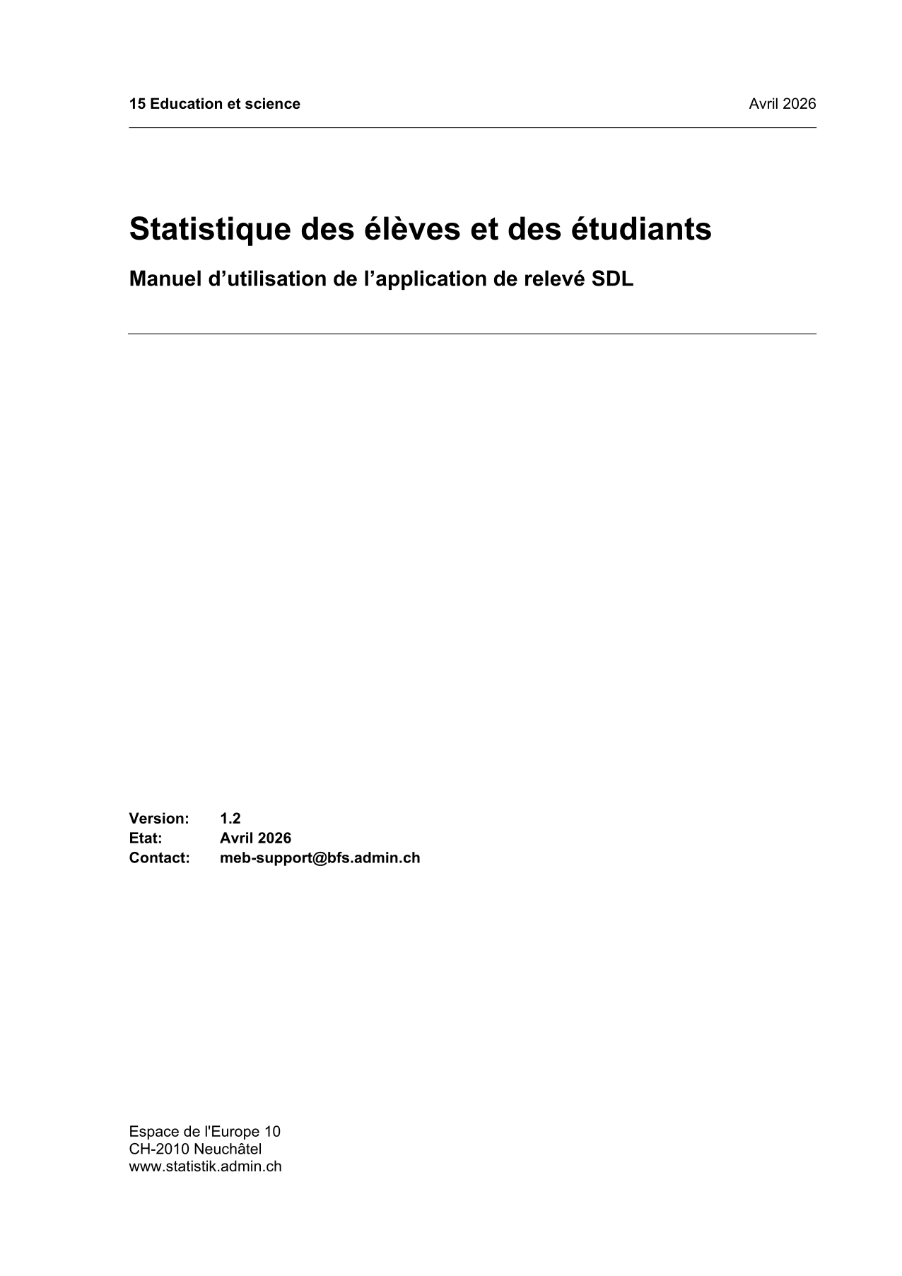 Manuel d'utilisation de l'application de relevé SDL