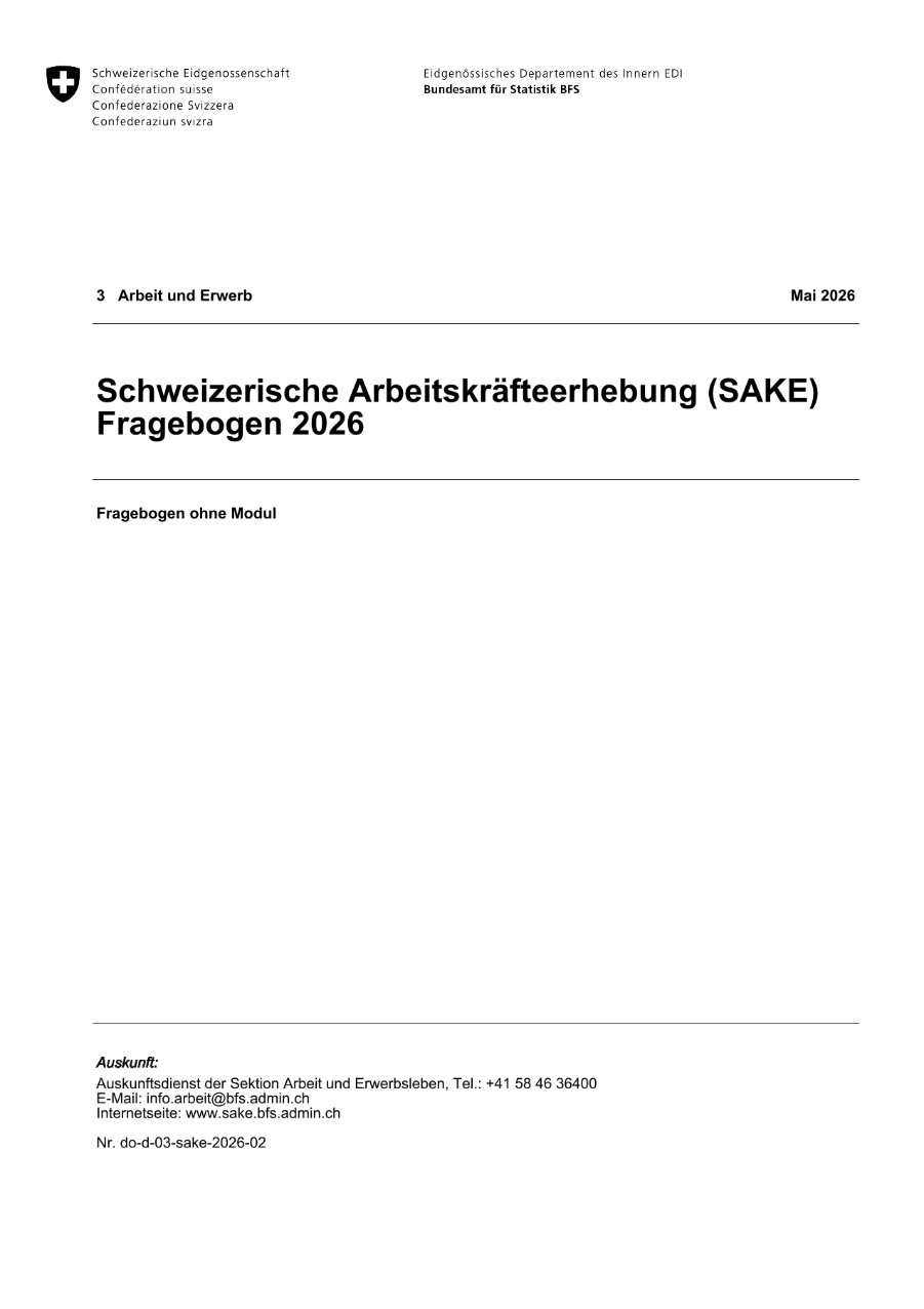 SAKE: Fragebogen 2026 - Fragebogen ohne Modul