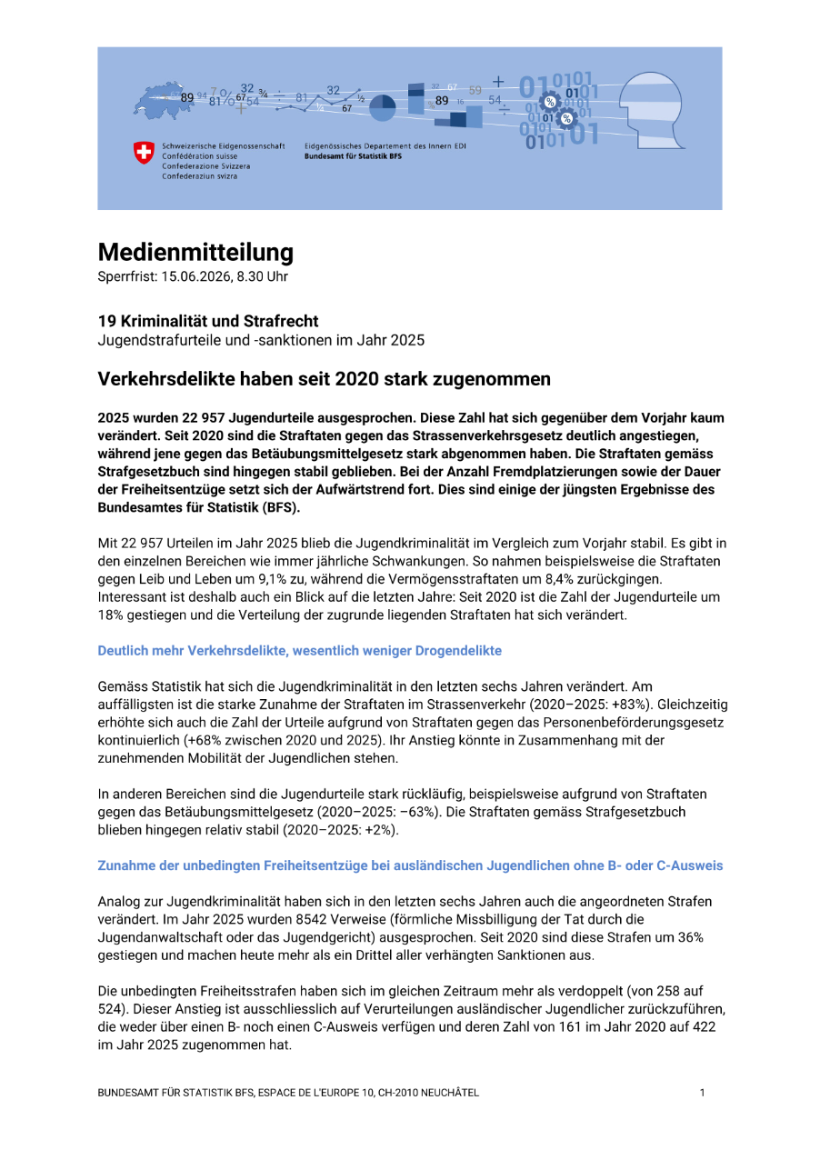 Verkehrsdelikte haben seit 2020 stark zugenommen