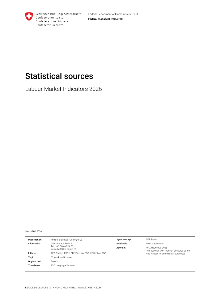 Labour market indicators 2026 - Statistical sources