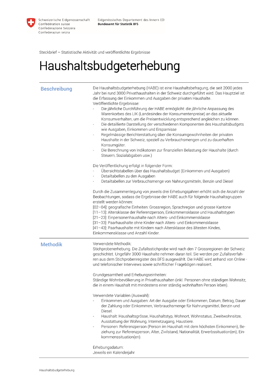 Haushaltsbudgeterhebung