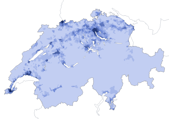 Densité de la population (surface totale)
