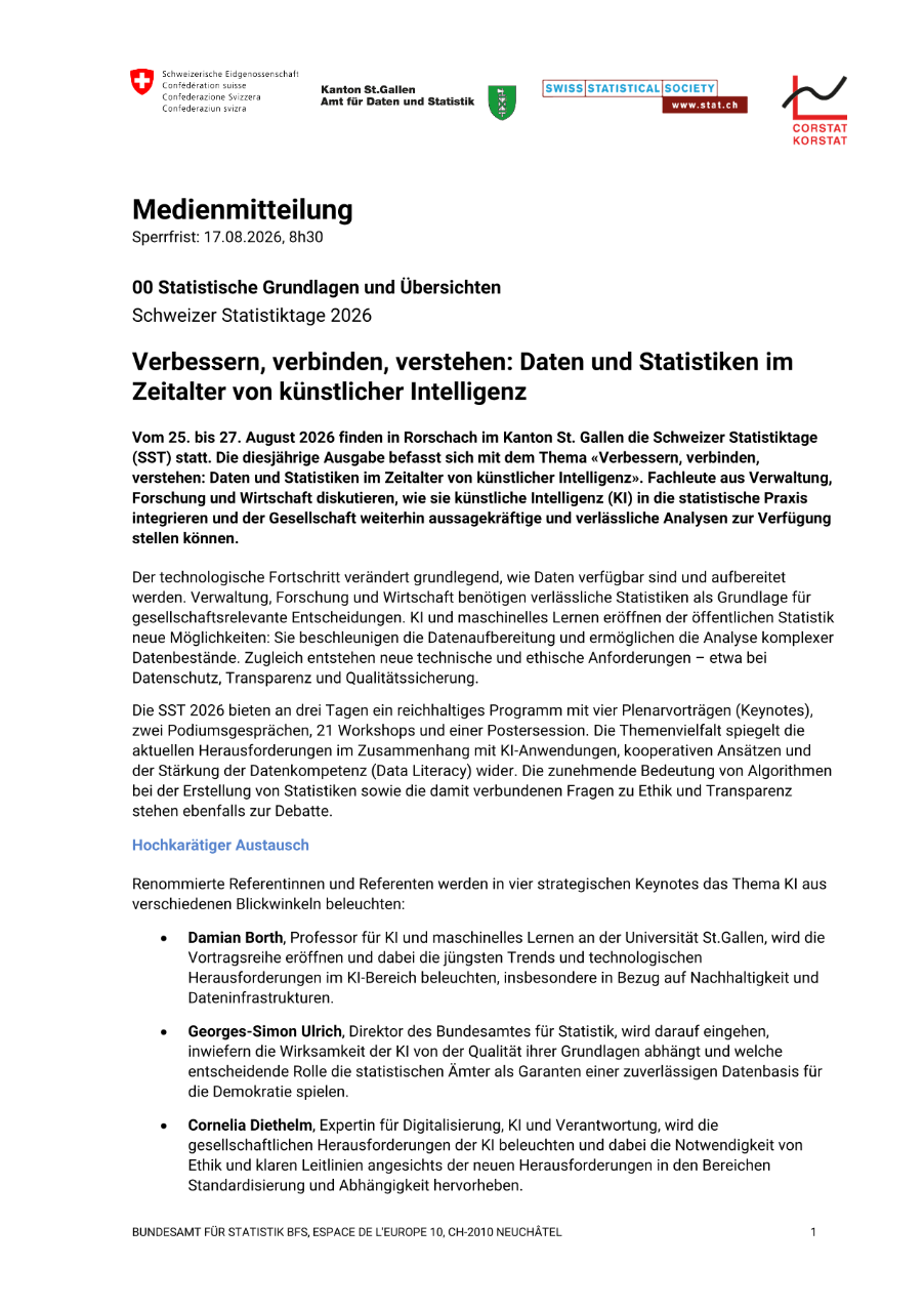 Verbessern, verbinden, verstehen: Daten und Statistiken im Zeitalter von künstlicher Intelligenz