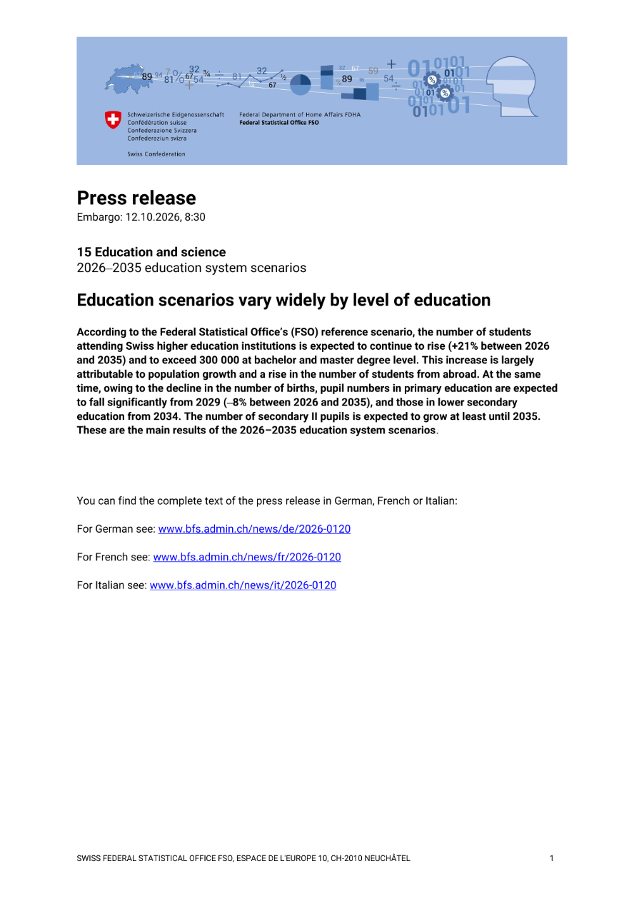 Education scenarios vary widely by level of education