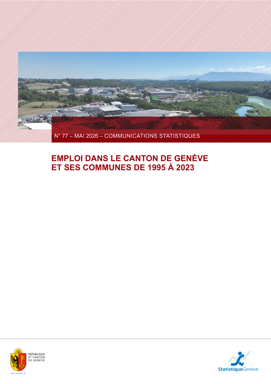 Emploi dans le canton de Genève et ses communes de 1995 à 2023