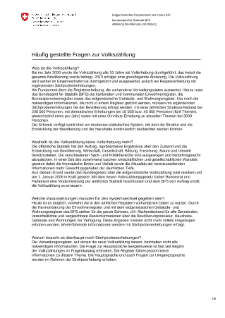 Häufig gestellte Fragen zur Volkszählung