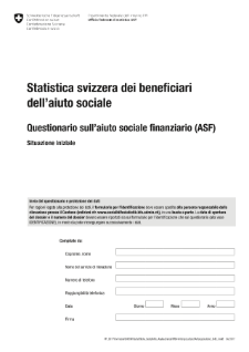 Questionario sull'aiuto sociale finanziario (ASF) - Situazione iniziale