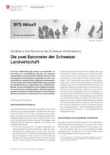 Einblicke in die Ökonomie des Schweizer Primärsektors