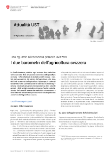 Uno sguardo all'economia primaria svizzera