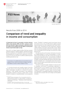 Comparison of trend and inequality in income and consumption
