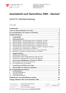 Arealstatistik Standard nach Nomenklatur 2004 - Metainformation zu Geodaten