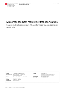 Rapport méthodologique: plan d'échantillonnage, taux de réponse et pondération