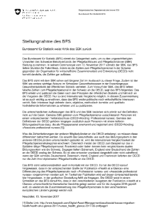 Bundesamt für Statistik weist Kritik des SBK zurück