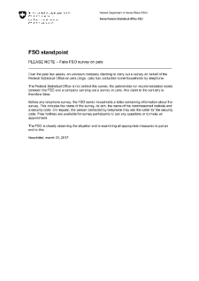 Fake FSO survey on pets