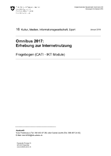 Erhebung zur Internetnutzung 2017 - Fragebogen