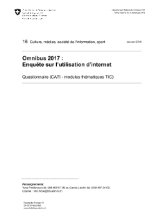 Enquête sur l'utilisation d'internet 2017 - Questionnaire