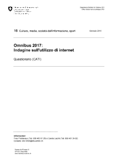 Indagine sull'utilizzo di internet 2017 - Questionario