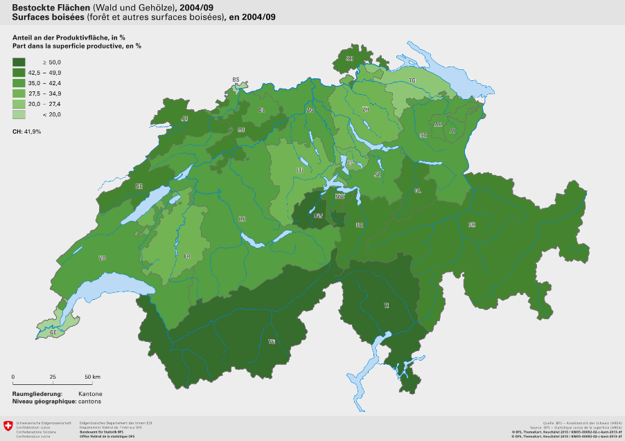 bestockte-fl-chen-wald-und-geh-lze-2004-09-kantone-karte