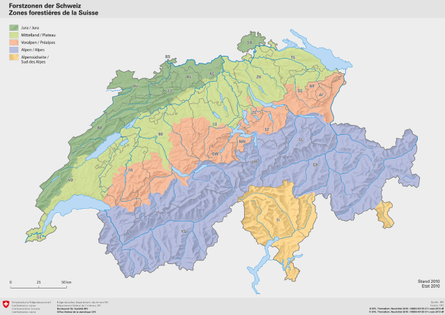 Forstzonen der Schweiz