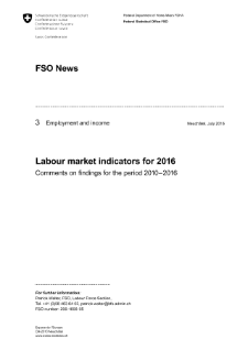 Labour market indicators for 2016