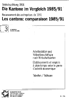 Les cantons: comparaison 1985/91