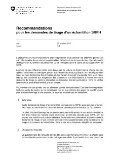 Recommandations pour les tirages d'échantillons