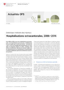 Hospitalisations extracantonales, 2006-2016