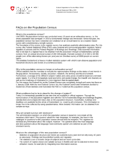 FAQs on the Population Census