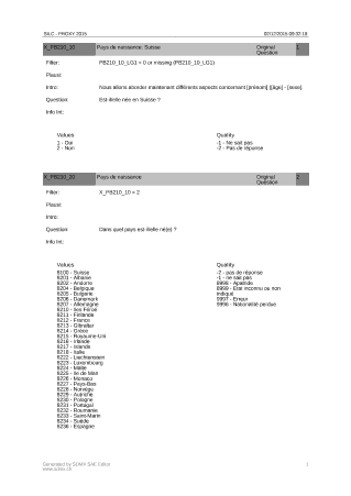 Questionnaire proxy