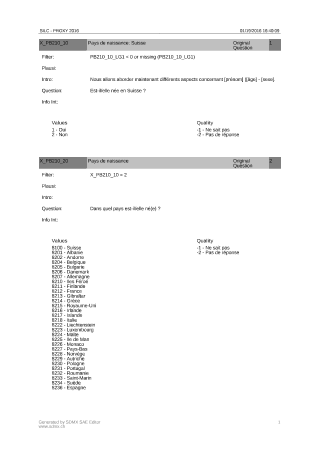 Questionnaire proxy