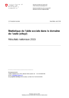 Statistique de l'aide sociale dans le domaine de l'asile (eAsyl) - Résultats nationaux 2015