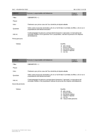 Questionario economia domestica