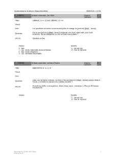 Questionnaire sur la prise en charge des enfants