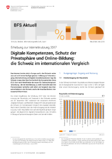 Digitale Kompetenzen, Schutz der Privatsphäre und Online-Bildung: die Schweiz im internationalen Vergleich