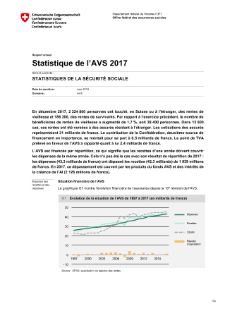 Statistique de l'AVS 2017