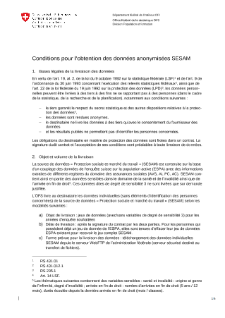 Conditions pour l'obtention des données anonymisées de SESAM