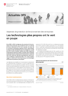 Dépenses de protection de l'environnement des entreprises