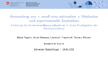 Präsentation an den Schweizer Statistiktagen 2018