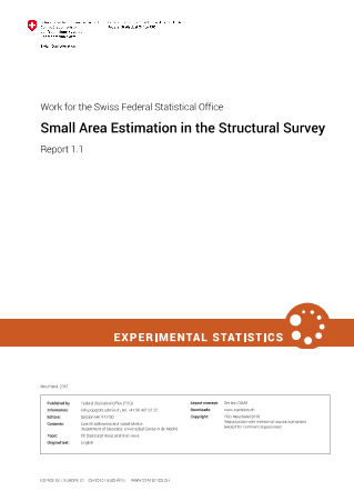 Small Area Estimation in the Structural Survey, Report part 1.1