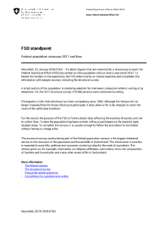 Federal population censuses 2017 and fees