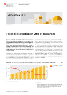 Fécondité: situation en 2016 et tendances