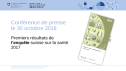 Conférence de presse - Premiers résultats de l'enquête suisse sur la santé 2017