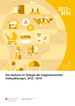Die Kantone im Spiegel der eidgenössischen Volkszählungen, 2012-2016