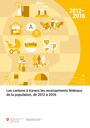 Les cantons à travers les recensements fédéraux de la population, de 2012 à 2016