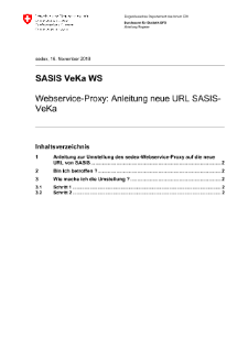 Webservice-Proxy: Anleitung neue URL SASIS-VeKa