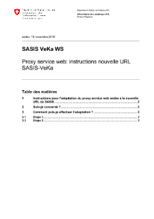 Proxy service web: instructions nouvelle URL SASIS-VeKa