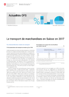 Le transport de marchandises en Suisse 2017