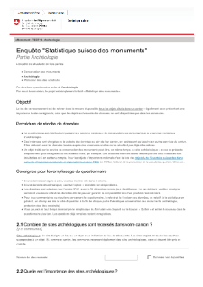 Questionnaire Archéologie